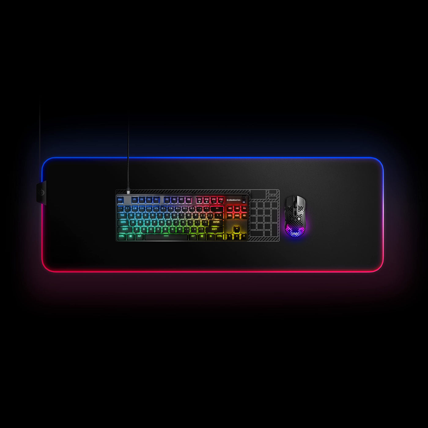 SteelSeries Apex 9 TKL - Mechanische Gaming-Tastatur - Optische Switches - 2-Punkt-Betätigung - Esports-Formfaktor ohne Tenkey - Hotswap- fähige Switches - Deutsches (QWERTZ) Layout