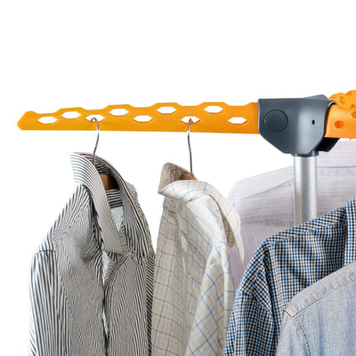 Tatkraft Palm Bügelwäscheständer, Wäschespinne Camping, Stahl Rostfrei, Kompakt Faltbar, Orange