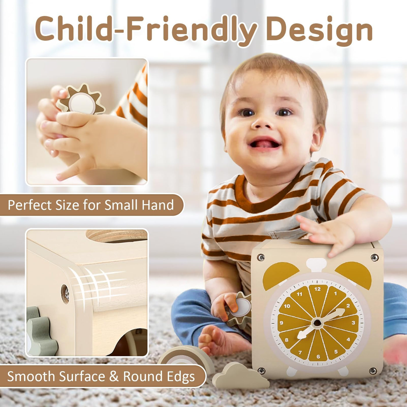 Vanplay Motorikwürfel Montessori Spielzeug Baby Motorikspielzeug ab 2 Jahr Activity Center Holzspielzeug Baby Aktivitätswürfel Xylophon Spielzeug 2 3 4 Jahre