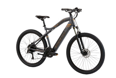 F.lli Schiano Braver, E Bike Mountainbike, 27.5 Zoll, 36V 11.6Ah Abnehmbarer Akku, Motor 250W 50Nm, MTB Ebike für Herren/Damen, Grau
