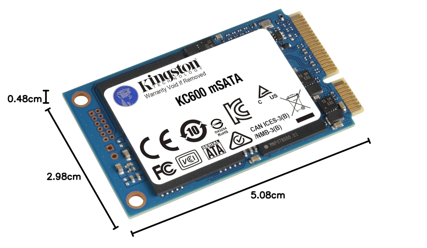 Kingston KC600 SSD 256GB SATA3 mSATA - SKC600MS/256G