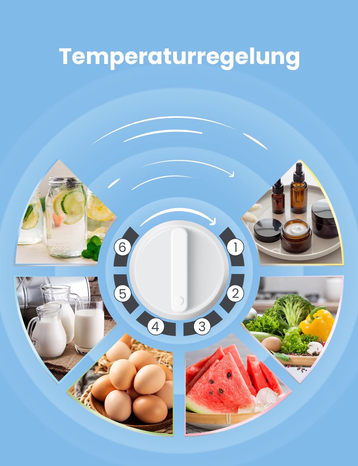 Comfee RCD50WH2(E) Mini Kühlschrank / 43L Kühlbox mit Eisfach/Kühlschrank Klein für Zimmer & Büro/Schnelle Kühlung in der Chiller Box/Temperaturregelung/Verstellbare Füße / 80 kWh/Jahr/Weiß