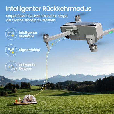 Holy Stone HS440G Drohne mit 4K Kamera für Erwachsene, 23 Min. Lange Flugzeit, Bürstenloser Motor, GPS Follow Me, Auto Rückkehr, 5G FPV Übertragung, Faltbare Kameradrohne unter 249 g für Anfänger, C0