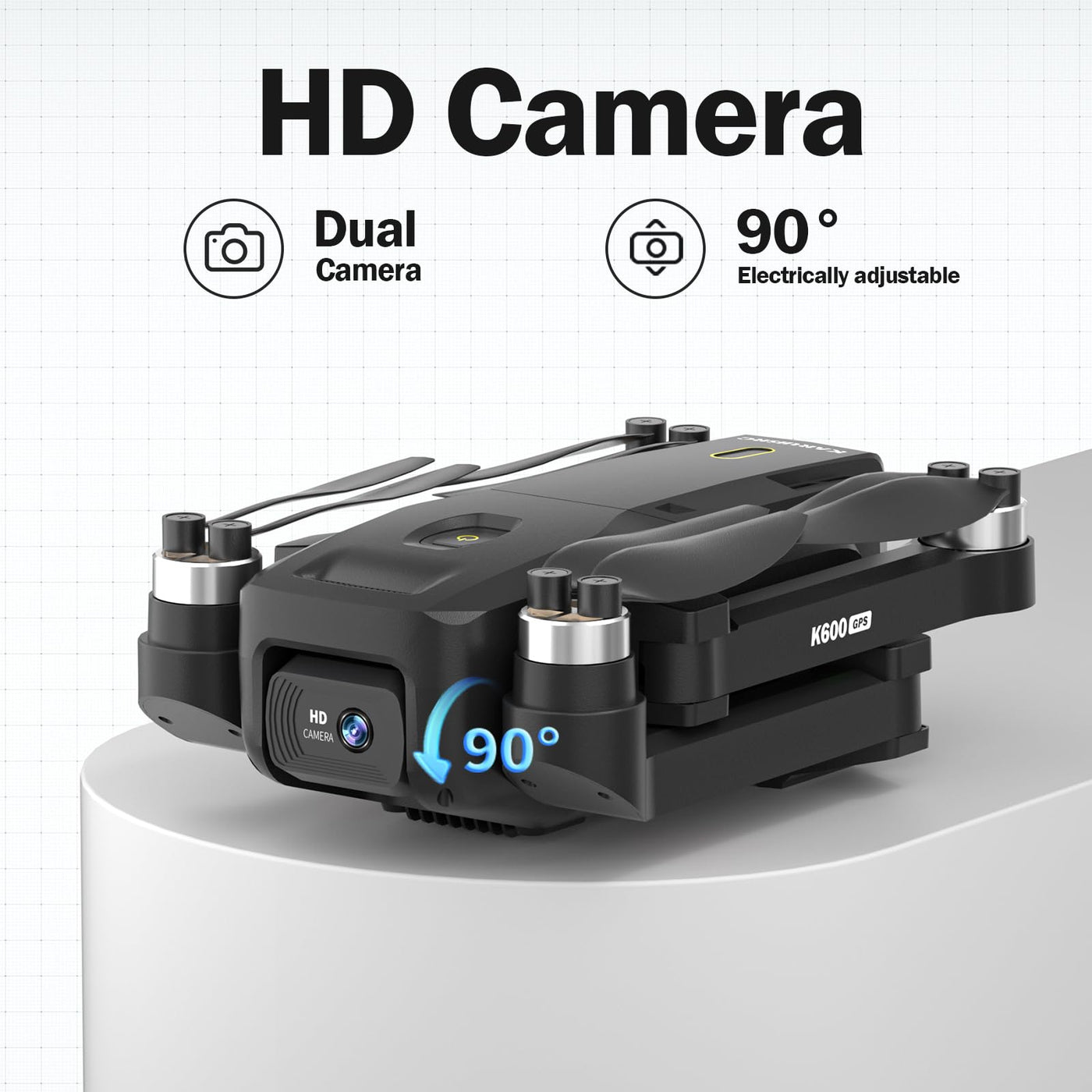 GPS Drohne mit Kamera, 4.5inch LCD Fernbedienung, GPS Auto Rückkehr, 32G SD Karte, Drone Professional, bürstenloser Motor optischer Fluss, 3 Geschwindigkeiten für Erwachsene/Anfänger