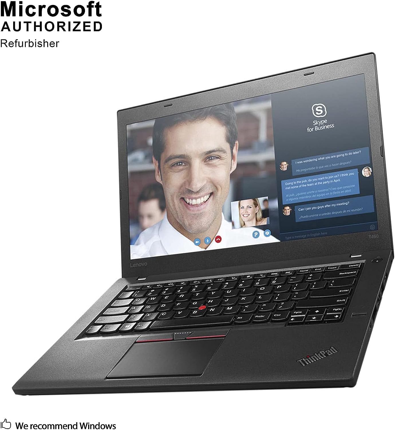 Lenovo ThinkPad T460 Business Laptop, 14 Zoll FHD Notebook, Intel Core i5-6200U, 16GB RAM, 1TB SSD, QWERTY Tastatur, Windows 11 Pro (Renewed)