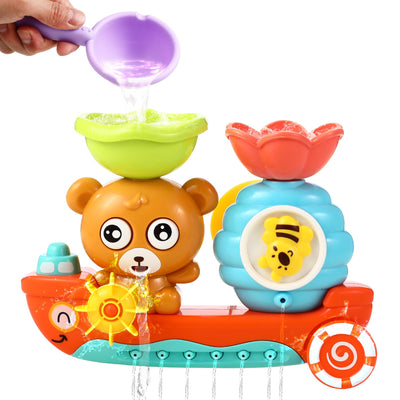 Badewannenspielzeug ab 1 2 3 4 Jahr, Bär und Bee, Wasserspielzeug Kinder, Badespielzeug Baby ab 1 Jahr, Badewannen Spielzeug, Wasserspielzeug Baby Spielzeug Geschenk für Jungen Mädchen Geburtstag