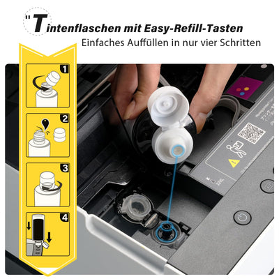 Osinkjet Druckertinte 31 32XL Kompatibel für HP Smart Tank Plus 555 Drucker, Tinte 31 32 XL für Smart Tank 5105 7005 7605 7305 7006 7306 5106 5107 455 515 519 530 558 559 570 655 670 750 790 Drucker