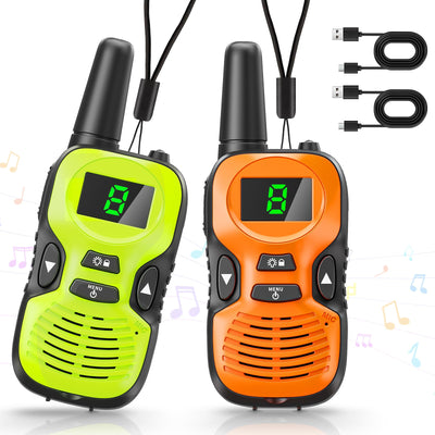 Walkie Talkie Kinder - Funkgerät Kinder Aufladbare,Spielzeug für 3-12 JäHrige Jungen,10 KanäLen,Hochauflösender Klangübertragung,Reichweite von 3km,Ideal für Outdoor-Abenteuer,Camping Und Wanderungen