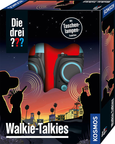 Die drei ??? Walkie Talkies von KOSMOS, Funkgeräte-Set für Kinder ab 6 Jahre, mit Lampen-Funktion, Detektiv-Spielzeug, Spion-Ausstattung, Rollenspiel, White