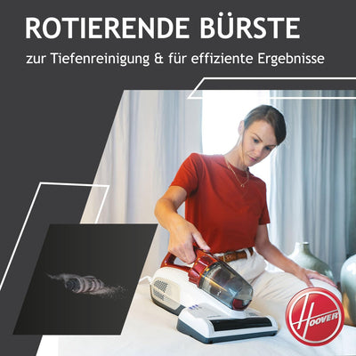 Hoover Ultra Vortex Milbensauger mit UV-Licht, bekämpft Bettwanzen – Polsterreiniger entfernt 99,9 % Bakterien, Allergene, Staub-Milben – Matratzenreiniger für hygienische Reinigung, für Allergiker