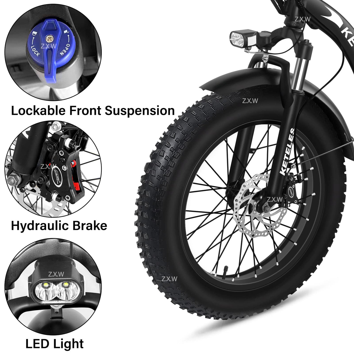 KETELES Klapprad E-Bike Elektrofahrrad 20 Zoll, 48V 35Ah Lithiumbatterie, Faltbares City E-Bike mit 4" Fettreifen, Hydraulische Bremse, für Erwachsene, Herren Damen. (KF9 35A)