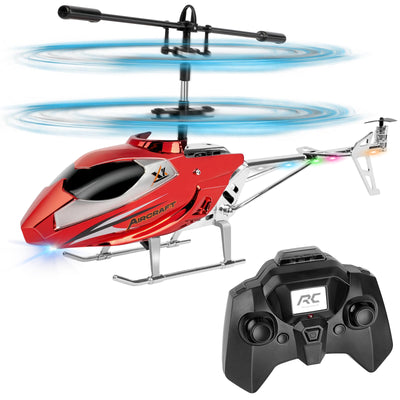 Aolso Hubschrauber RC Helikopter, ferngesteuertes Spielzeug, 3,5 Kanal Indoor fliegendes Spielzeug, Höhenlage Hobby Flugzeug mit Kreisel, Miniflugzeug Geschenk für Kinder und Erwachsene(Rosenrot)