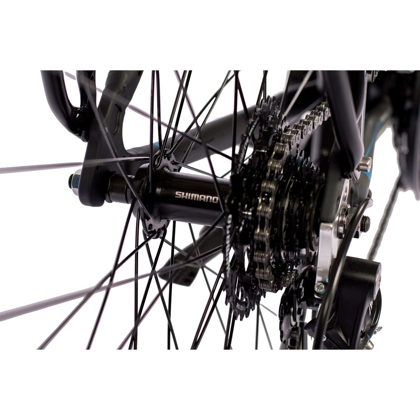 Airtracks Herren Trekking Fahrrad 28 Zoll Trekkingbike TR.2820 Trekkingrad City Bike 24 Gang Shimano ACERA RD-T3000 Kettenschaltung Nabendynamo Schwarz Matt - 60cm Körpergröße 185-195 cm