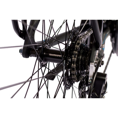 Airtracks Herren Trekking Fahrrad 28 Zoll Trekkingbike TR.2820 Trekkingrad City Bike 24 Gang Shimano ACERA RD-T3000 Kettenschaltung Nabendynamo Schwarz Matt - 60cm Körpergröße 185-195 cm