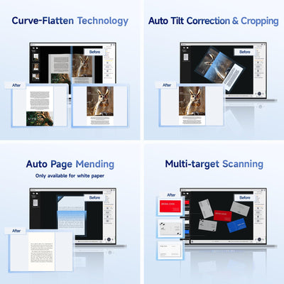 CZUR Shine Ultra A3 Scanner, tragbarer Dokumentenscanner, Faltbare Buchscanner, Dokumentenkamera Visualizer mit OCR 180+ Sprache, Stufenlos LED, Schnell-Scanner für Windows & macOS (13 MP)