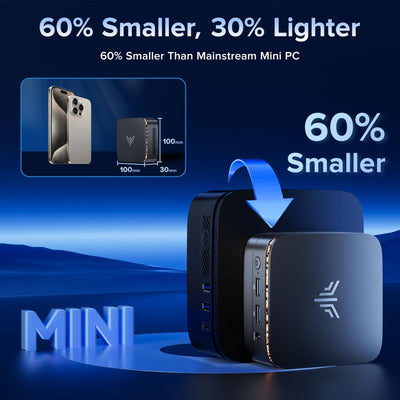 NiPoGi E1 Mini PC mit Ιntel Alder Lake N97(Max 3,6 GHz) 16GB DDR4 1024GB SSD,Mini Computer Dual UHD Display 4K@60Hz HDMI 2.0+DP 1.4 Desktop PC mit Gigabit Ethernet/2.4+5G WiFi/Bluetooth für Büro