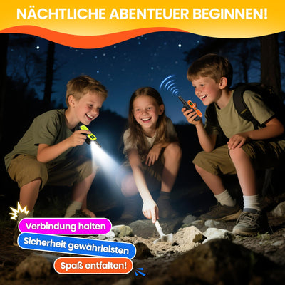 Walkie Talkie Kinder - Funkgerät Kinder Aufladbare,Spielzeug für 3-12 JäHrige Jungen,10 KanäLen,Hochauflösender Klangübertragung,Reichweite von 3km,Ideal für Outdoor-Abenteuer,Camping Und Wanderungen