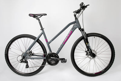 HEAD Damen I-Peak I Crossbike, Grau matt/pink, 54 cm