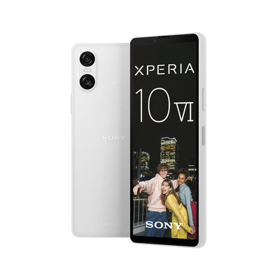 Sony Xperia 10 VI (5.000 mAh Akku, 6,1 Zoll 21:9 OLED, DREI optische Brennweiten, Leicht und kompakt, 3,5mm Audio, Android 14, IP65/68, Dual SIM, weiß, 24+12 Monate Garantie [Amazon Exklusiv]