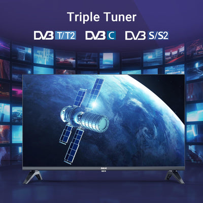 RCA VRS40FQ1 Smart TV 40 Zoll (100 cm) FHD Fernseher mit WLAN, Triple Tuner (DVB-T/T2, DVB-C, DVB-S/S2), App Store, Prime Video, Netflix, YouTube, DAZN, Disney+ [RVSmart 2024]