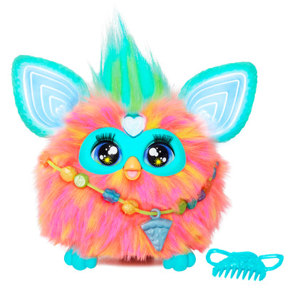 Furby Coral Interaktives Plüschtier – Spricht Deutsch, reagiert auf Stimme, tanzt & leuchtet – 5 Spielmodi, 600+ Reaktionen – Mit Zubehör – Elektronisches Spielzeug ab 6 Jahren