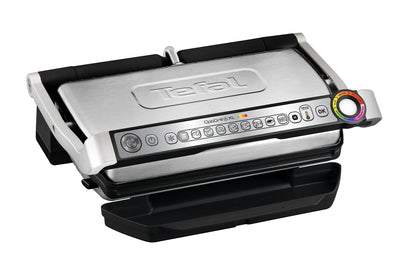 Tefal OptiGrill+ XL Kontaktgrill, 9 Programme, Garstufenanzeige, Abnehmbare XL-Platten, Manueller Modus, Elektrogrill, Edelstahl, GC722D16