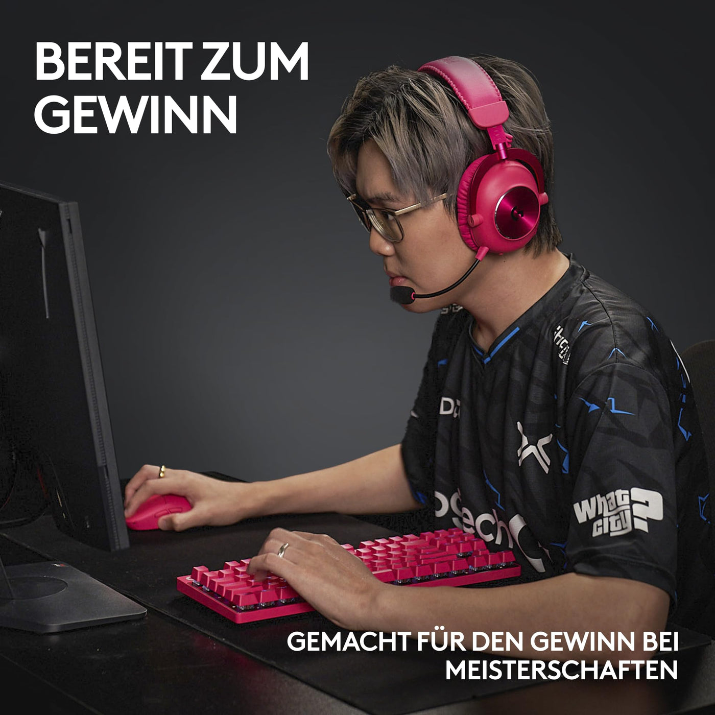Logitech G PRO X TKL LIGHTSPEED kabellose Gaming-Tastatur, ultramobiles Design ohne Ziffernblock, LIGHTSYNC RGB, PBT-Tastenkappen, Tactile Switches (GX Brown), QWERTZ Deutsches, PC - Magenta