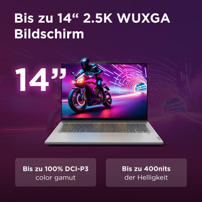 Lenovo Yoga 7 2-in-1 Convertible AI Laptop | 14" WUXGA Display | AMD Ryzen 7 8840HS | 16GB RAM | 1TB SSD | AMD Radeon 780M Grafik | Windows 11 Home | QWERTZ | grau | 3 Monate Premium Care