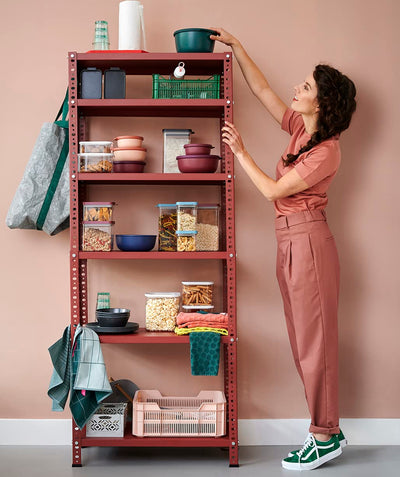 Mepal 4-teiliges Set Vorratsdosen mit Deckel - Lebensmittelbehälter Rechteckige - Küchenorganizer aus Kunststoff - Vorratsbehälter Luftdicht - 4 x 1000 ml - White