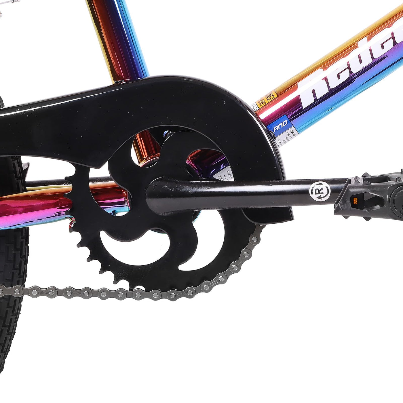 Hiland 20 Zoll 5 Speichen Kinder BMX Fahrrad für Jungen Mädchen ab 7 8 9 10 Jahre alt, 360 Grad Rotor Freestyle, 4 Pegs Single Speed Kinder BMX Fahrrad Regenbogen