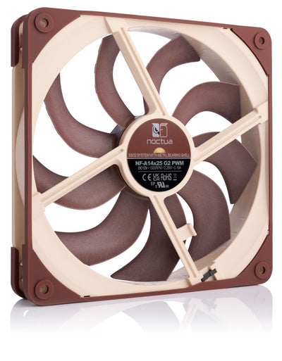 Noctua NF-A14x25 G2 PWM, leiser 140mm PC-Lüfter in Premium-Qualität, 4-Pin (Braun)