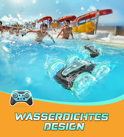 Amphibienfahrzeug Ferngesteuertes Auto 3+ Jahre,RC Auto Car Spielzeug ab 3 4 5 6 7 8 9 Jahre Jungen Weihnachten Geschenk Junge 3+ Jahre Outdoor Spiele für Kinder Strand Wasserspielzeug