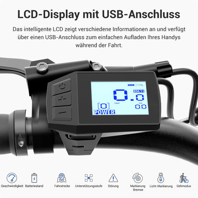 Eleglide C1/C1 ST E Bike mit Mittelmotor, 27,5 Zoll 70 Nm Elektrofahrrad für Damen und Herren, 250W E-Bike, 14,5 Ah Lithium-Akku, Shimano 7 Gänge Trekking Ebike, cityräder 25km/h bis zu 150KM (C1)