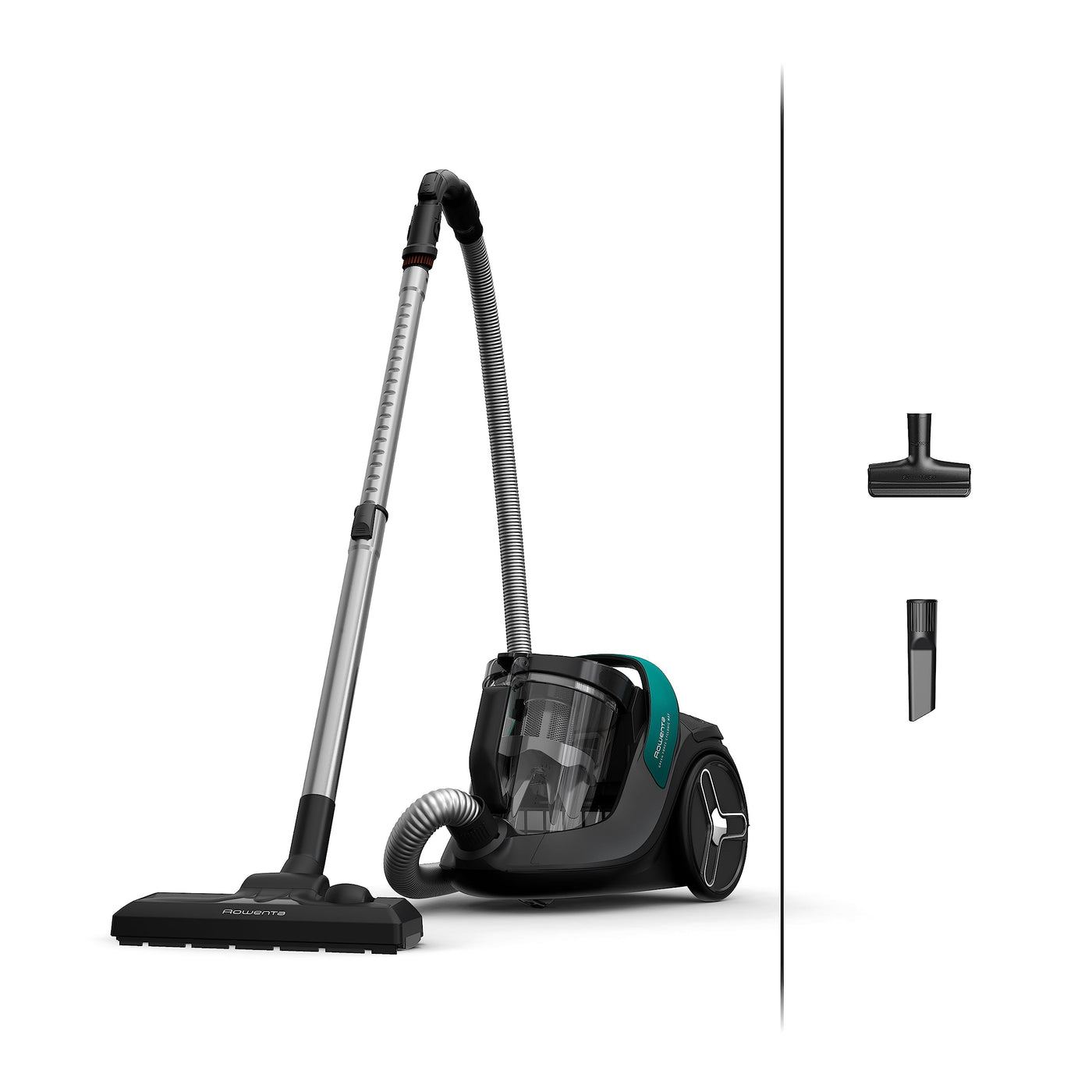 Rowenta RO7B12 Green Force Cyclonic Max, Bodenstaubsauger ohne Beutel, Schwarz/Grün, 2.5 liters, 73 Dezibel