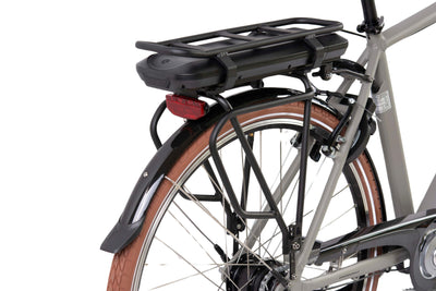 F.lli Schiano E-Moon, E Bike Trekking 28 Zoll, 36V 13Ah Abnehmbarer Akku, Motor 250W 40Nm, Trekking EBike für Herren, Grau