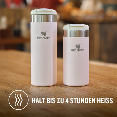 Stanley Aerolight Transit Thermobecher 0.35L - Hält 4 Stunden Heiß - Spülmaschinenfest - Kaffeebecher To Go Auslaufsicher - Kompatibel mit gängigen PKW-Getränkehalterungen - Thermosflasche - Rose