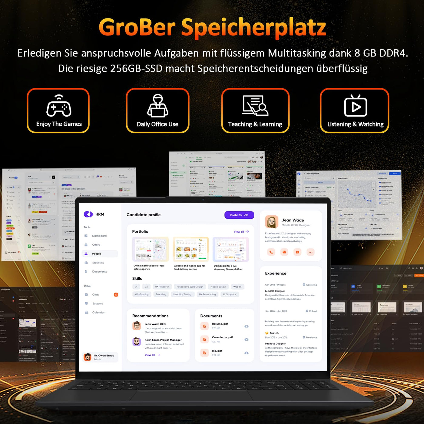 Auusda Laptop 16 Zoll,Dual-Core 3250U Prozessor(Bis zu 3.5GHz),8 GB DDR4 RAM 256GB SSD, 16 Zoll Full HD Display with Kameraverschluss,USBx3,HDMI,Micro SD Card Slot,USB Typ C,Student/Business Notebook