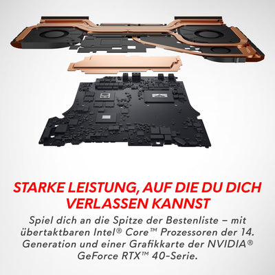 Alienware m18 R2 Gaming Laptop - 18" QHD+ 165Hz, Intel Core i9-14900HX, 32GB RAM, 1TB SSD, NVIDIA GeForce RTX 4070, Windows 11 Home, German Backlit Keyboard - Dark Metallic Moon