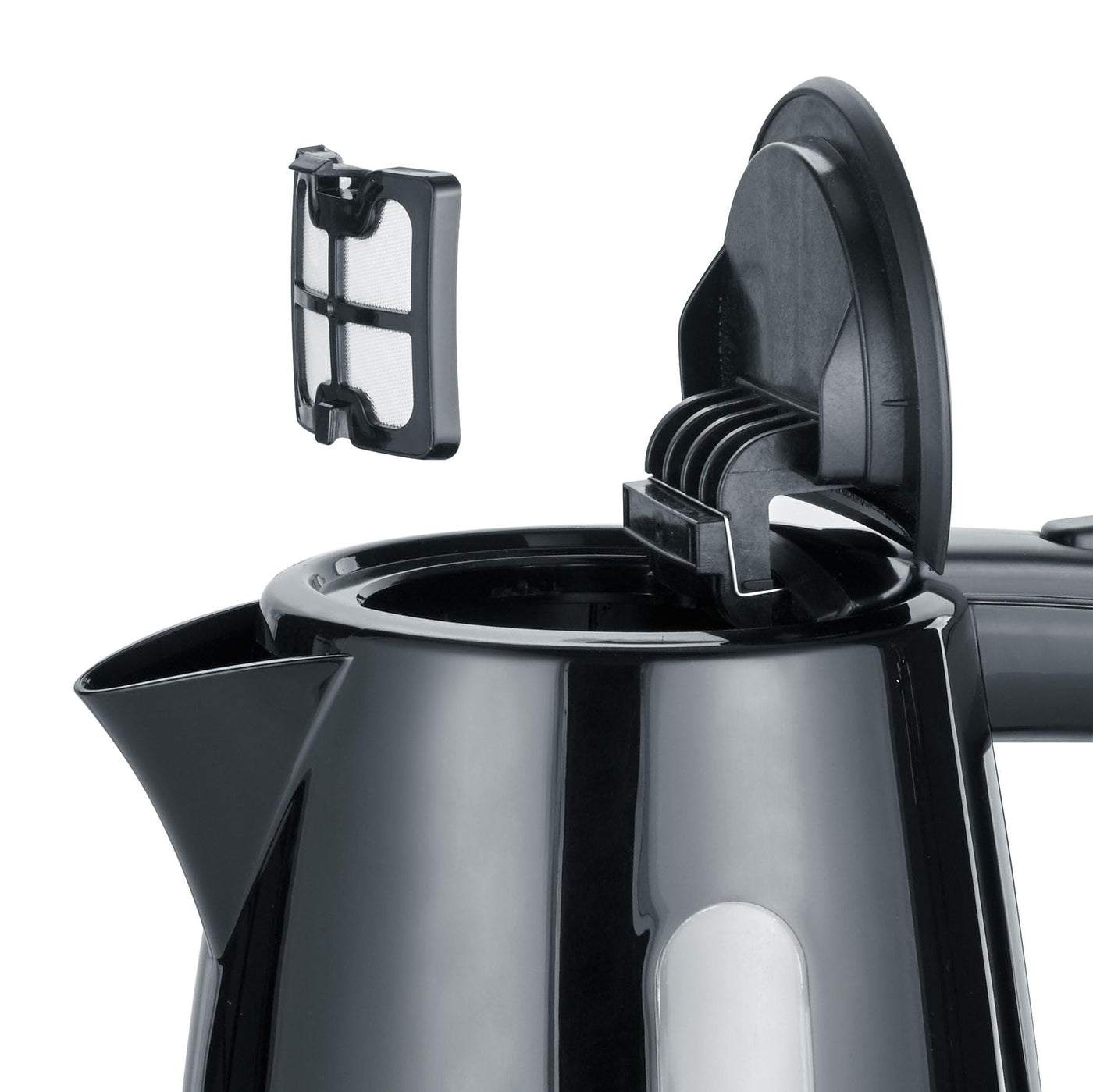 SEVERIN Wasserkocher 1,0 L, leistungsstarker und kompakter Wasserkocher in hochwertigem Design, elektrischer Wasserkocher mit Kalkfilter, schwarz, WK 3410