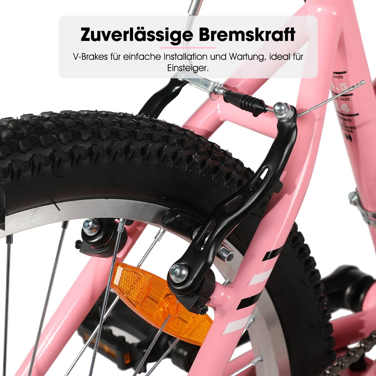 HILAND 26 Zoll Damen Mountainbike, Fahrrad für Mädchen & Frauen, 18-Gang MTB Fahrrad mit V-Bremse vorne & hinten, Robuster Stahlrahmen Mountainbike, Rosa