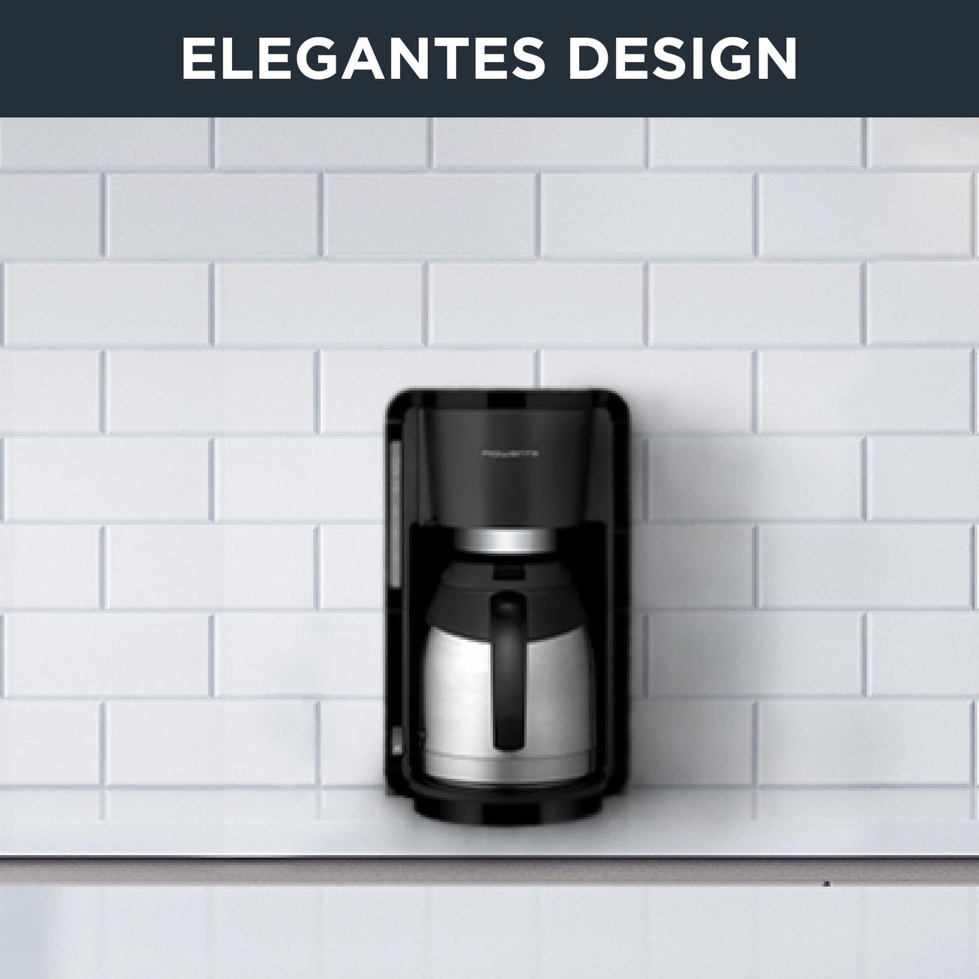 Rowenta CT3818 Filterkaffeemaschine Adagio Milano | Edelstahl- Thermokanne | 10-15 Tassen | Fassungsvermögen 1,25 L | Automatische Abschaltung | 850 Watt | 26.5 x 27 x 38.5 cm | Schwarz