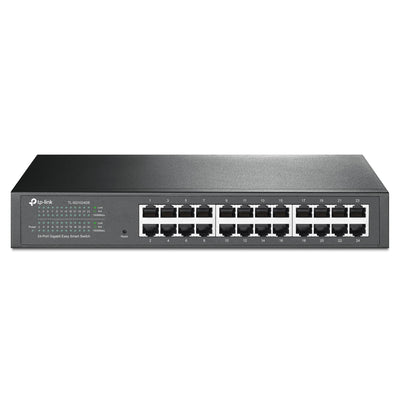 TP-Link TL-SG1024DE 24 Port Gigabit Netzwerk Managed Switch (Rackmount, 24*RJ-45 Ports, Metallgehäuse, IGMP-Snooping, Plug-und-Play, lebenslange Garantie) schwarz