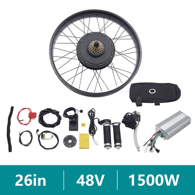 HINOPY 26 Zoll 48V 1500W Fat-Bike Fatbike Umbausatz E-Bike Elektrofahrrad Hinterradnabe Motor