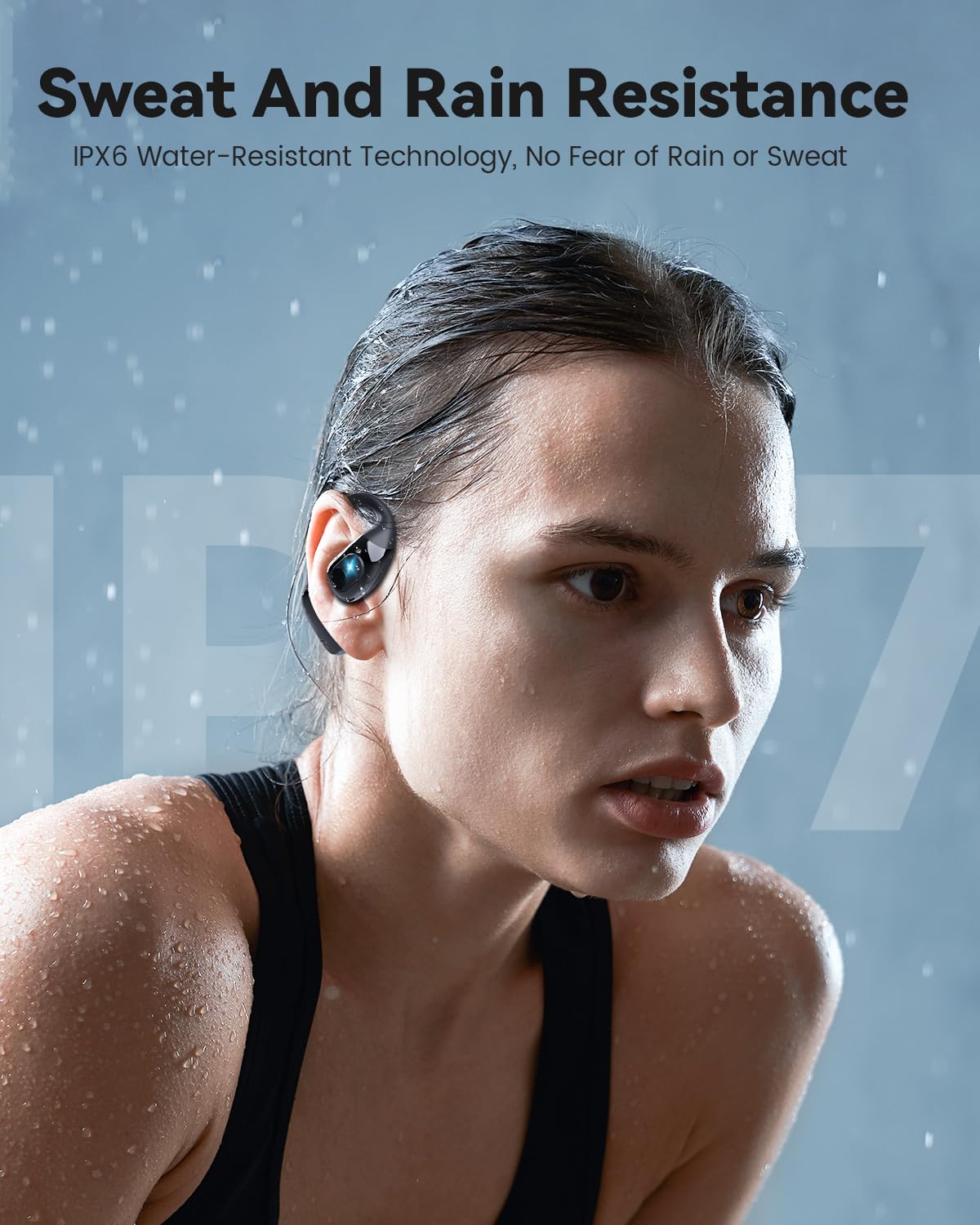 MONODEAL Open Ear Kopfhörer Bluetooth 5.3, Touch Controlled Air Conduction Ohrhörer Kopfhörer Kabellos Bluetooth Kopfhörer Sport, IPX6 Wasserdicht