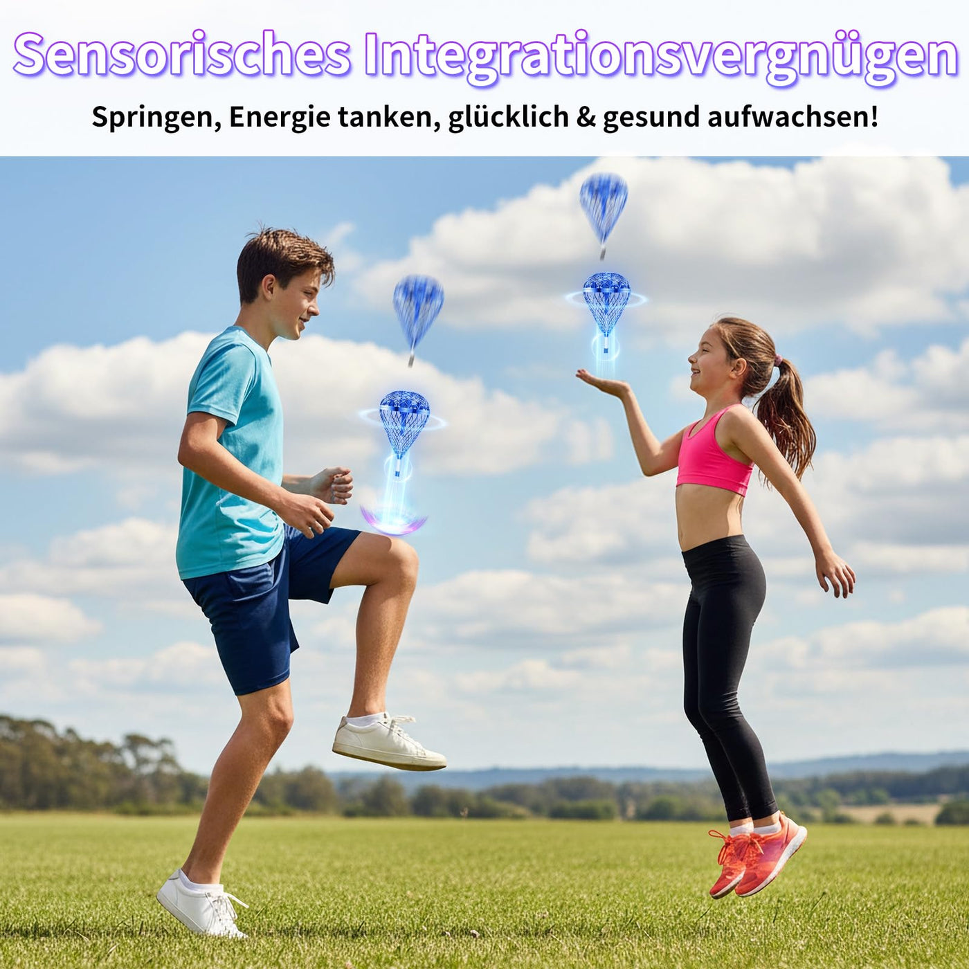 Fliegender Ball Lite Spielzeug, Mini Drohne KI-Bewegungssteuerung & 360°-Flip, Wiederaufladbare Drohne für Kinder & Erwachsene,Spinner-Ball geschenk für Jungen und Mädchen ab 6 7 8 Jahren