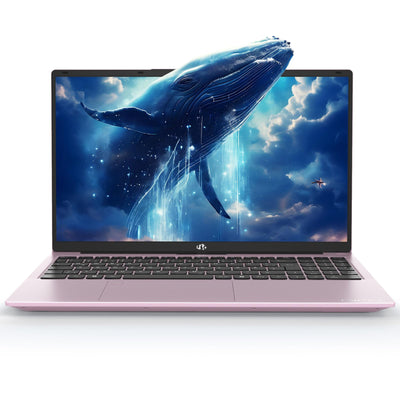 NIMO 15.6" Laptop FHD Computer Rosegold: 16GB RAM, 1TB SSD, Win 11 Home, Intel N100 bis 3,4GHz, WLAN-Konnektivität, Fingerabdruck, 65W PD, Hintergrundbeleuchtete Tastatur, Leicht & Stylisch