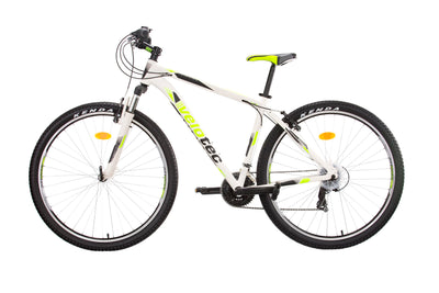 Multibrand Distribution Probike PRO 29 Zoll Fahrrad Mountainbike 21 Gang, Herren, Damen geeignet ab 175-190 cm (Weiß Grün Matt)