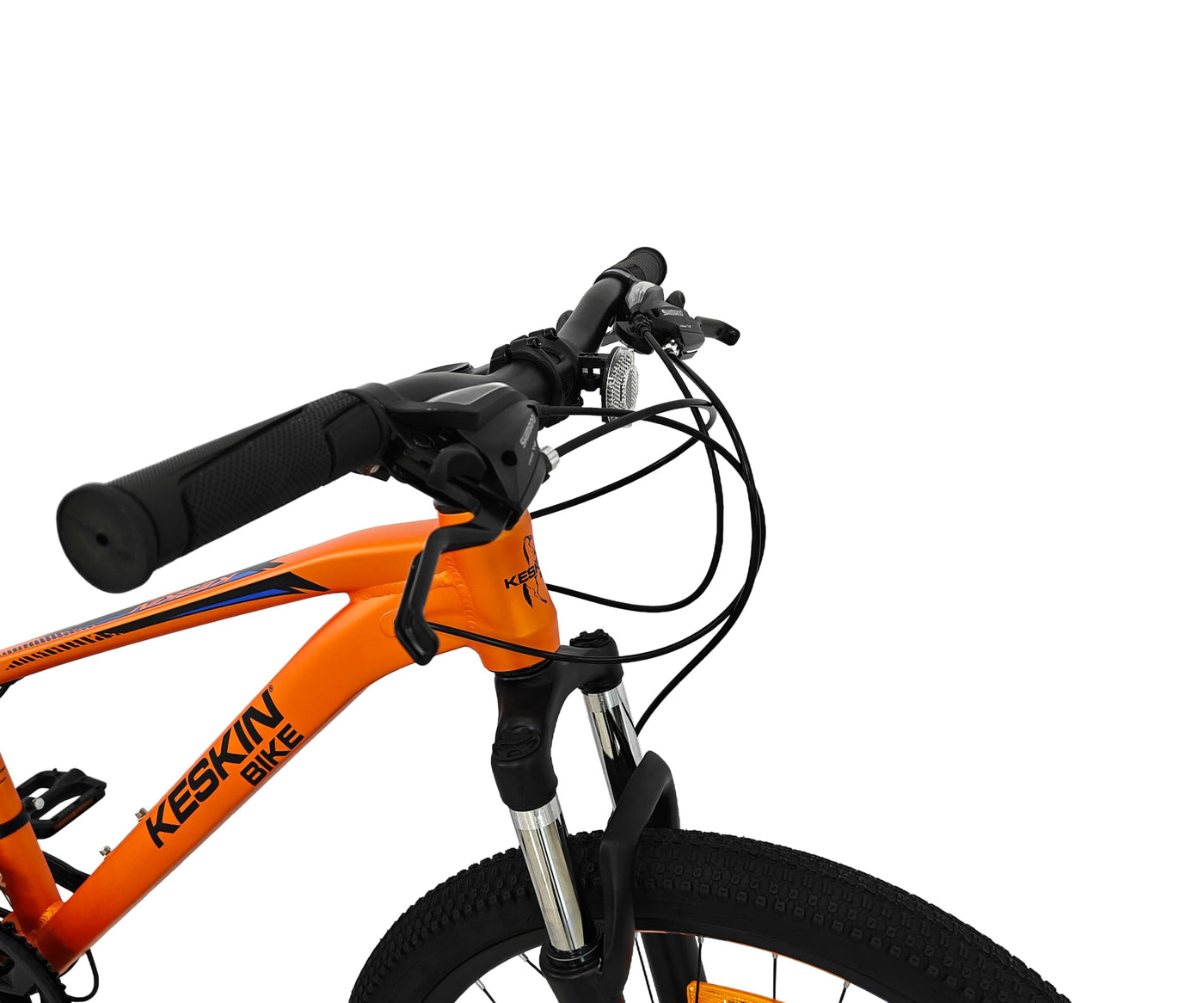 Keskin HT MTB1 24" Kinder Mountainbike – 21-Gang, 2.35" Luftreifen, Scheibenbremsen, Aluminiumrahmen, Orange