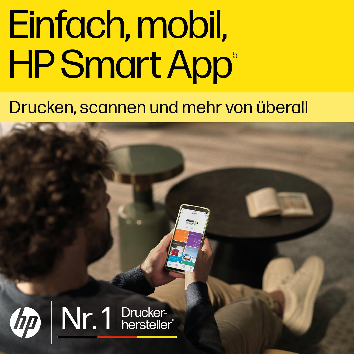 HP Smart Tank 5108 3-in-1 Multifunktionsdrucker (WLAN; Mobiles Drucken) – 3 Jahre Tinte inklusive, 3 Jahre Garantie, großer Tintentank, hohe Reichweite, Drucken in hoher Qualität