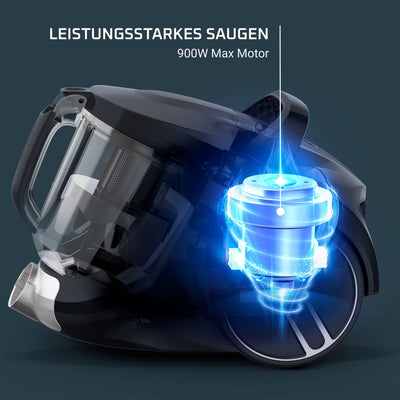 Rowenta RO4B50 Compact Power XXL Animal, beutelloser Bodenstaubsauger, Bronze, 900 W, 2.5 liters, 69 Dezibel